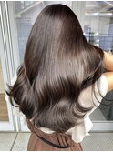 プラチナムグレー顔周り小顔レイヤー髪質改善透明感カラー