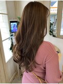 大人ガーリー美髪ミルクチョコレートロング【埼京線】赤羽美容室