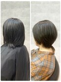 縮毛矯正ショートスタイル