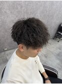 ツイストスパイラルパーマ/刈り上げマッシュ