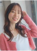 顔周りレイヤー/レイヤーカット/春ヘア/春スタイル/抜け感ロング