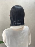 グレーブラック×ぱつッとボブ