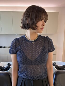 マイル 渋谷(mile) ラベンダーブラウン×レイヤーボブ