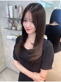 髪質改善＊レイヤー×透明感ダークカラー＊美髪 【Zina 札幌】