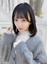 メイバイリーブル 表参道 原宿(May by Livre)&nbsp;流し前髪 暗髪ブルー