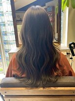 ヘアリゾート粋 ティガ 池袋店(tiga)&nbsp;艶髪ウェーブ/ダークブラウン/レイヤーカット