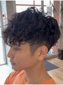 立川メンズカットメンズパーマ波巻きスパイラルパーマツイスパ