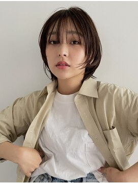 エレノア 吉祥寺北口店(Eleanor) ボブウルフ 顔まわりレイヤー ハッシュカット ベージュ
