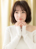 カバーヘア ブリス 戸田公園西口店(COVER HAIR bliss)&nbsp;ミルクティーベージュ抜け感ゆるふわボブパーマ30代X戸田公園