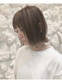 Moana【小田原】#ミニボブ#アッシュベージュ#耳掛け#前髪