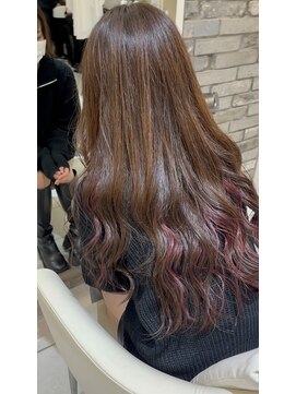 エルトレス(el tres) インナーカラー/ピンク