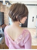 大人可愛い小顔ひし形クビレ丸み20代30代40代大人ショート(蘭)
