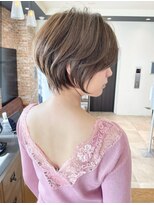大人可愛い小顔ひし形クビレ丸み20代30代40代大人ショート(蘭)