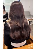 【ラベンダーショコラ★ロングレイヤー】《うる艶水素カラー》