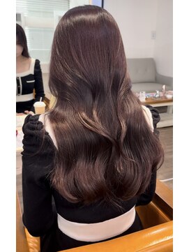 カラ フクオカ(Cara FUKUOKA) 【ラベンダーショコラ★ロングレイヤー】《うる艶水素カラー》