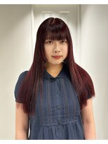 ゼスト 八王子店(ZEST) カシスレッド/ブリーチなしダブルカラー【藤野はるひ】