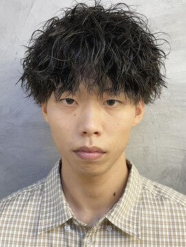 メンズサロンロス(LOSS) 刈り上げマッシュ波巻きパーマ