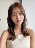 前髪 ネビージュ ボブルフ 黒髪 ワンレン 小顔 "