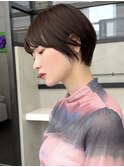 ショートヘアショートボブ縮毛矯正白髪ぼかし表参道青山30代