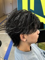 ダズルヘアラッシュ(DAZZLE hair RUSH)&nbsp;残りのメッシュにフェザーパーマ