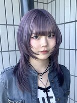 アドネ プライム(adne prime)&nbsp;ラベンダーグレージュ 透明感カラー ハッシュカット ウルフ