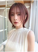 2wayシースルーバング小顔顔周りレイヤーボブ20代30代