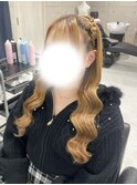 三つ編みハーフツイン/心斎橋ヘアセット