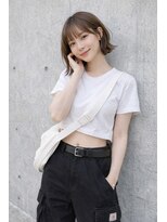 アグ ヘアー ロジェット 松本桐店(Agu hair rojet)&nbsp;外はねボブ×カーキグレージュ