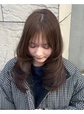 マロンベージュ/暗髪/韓国/広島/袋町