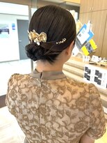 ビューティシモ 川越(Beautissimo) 結婚式 シニヨン お団子 20代 30代 ヘアアレンジ ヘアセット