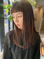 ヘアー アイス ルーチェ(HAIR ICI LUCE)&nbsp;担当西田　ワイドバング　オン眉　ツヤ髪