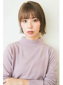 前下がりボブ・  内巻きワンカール・  ボブショート・暗髪