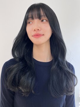 ピープスアンドスー 表参道 渋谷(Peeps&Suu.) 韓国レイヤー/ぱっつん前髪/ブルーブラック/20代30代40代50代