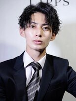 ドーバー 中野(Dover)&nbsp;メンズ/束感ショート　波巻きパーマセンターパート