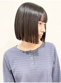 【松戸　石山】ストレート顎ライン切りっぱなしボブ