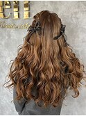 ヘアセット/ヘアアレンジ/アップ/ハーフアップ/ミディアム/ボブ