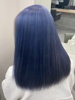 ベレーザ 渋谷(BELEZA)&nbsp;11198艶髪ネイビーブルーブルーシルバーストレートブルーカラー