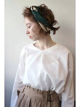 サン(SaN) くるくるパーマが可愛いアレンジボブ