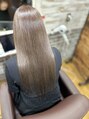 ヘアーズロー(hair's LOWE) ブリーチ無しでもミルクティーベージュにできます。