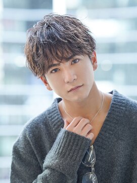 アルファ 新宿(alpha) サーフカール/ 刈り上げセンターパート/ブルーブラック[新宿駅]