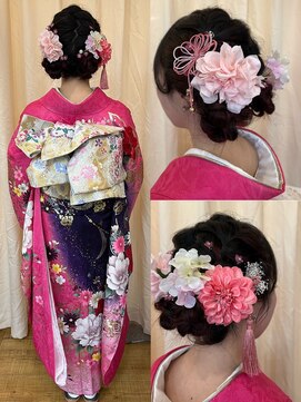 ヘアーメイク ツインズ(Hair Make TWINS) すっきりまとめた編み込みアレンジ