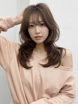 ユーフォリア 渋谷グランデ(Euphoria SHIBUYA GRANDE) 韓国ヘア  マロンベージュ　ケアブリーチ　顔周りレイヤー