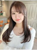 透明感ブラウンカラーレイヤーカット