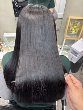 ファビ 渋谷(Fab) くびれヘア/暗めカラー/アプリコットオレンジ/縮毛矯正