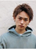 ビジネスヘアツーブロック刈り上げべリーショートアップバング
