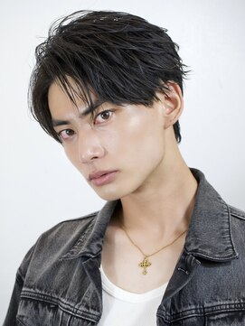 エイド 本店(aid) メンズセンターパートフェザーショート毛流れパーマ