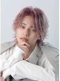 センターパートウルフ