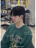 毛流れニュアンスフェザールーズセンターパート大宮メンズパーマ