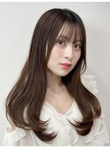 イメチェンピンクベージュアンブレラカラー前髪クールショート