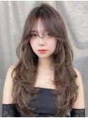 ハッシュカット/ワンホンレイヤー/レイヤーカット/韓国ヘア